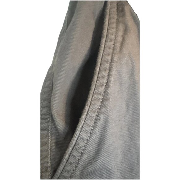 Pact Womens Gray Daily Twill Organic Cotton Elastic Waist Cropped Pants Sz L - Picture 4 of 14